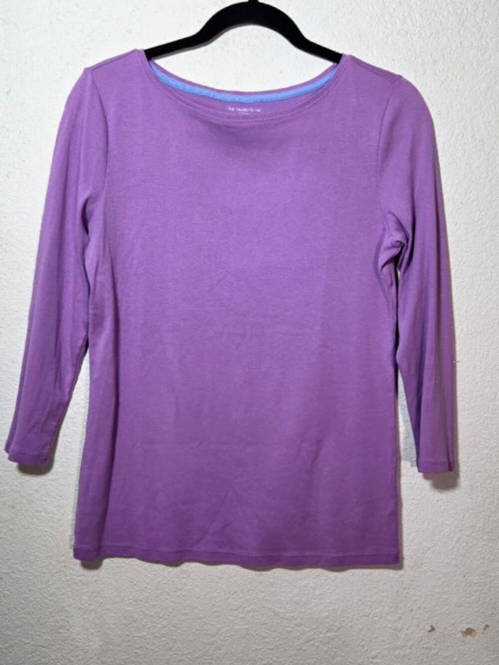 Talbots Women's Light Purple Shade 3/4 Sleeve 100% Pima Cotton Knit Top Size: S
